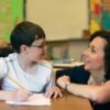 Find a professional ADHD Therapist who can Identify your Child's Strengths and Weaknesses 5 Kid and parent at school