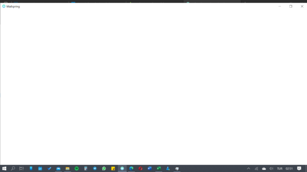 white screen